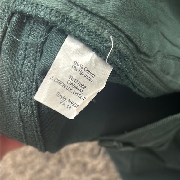 J Crew Green Jeans Zipper Pocket Size 27 - Picture 4 of 6